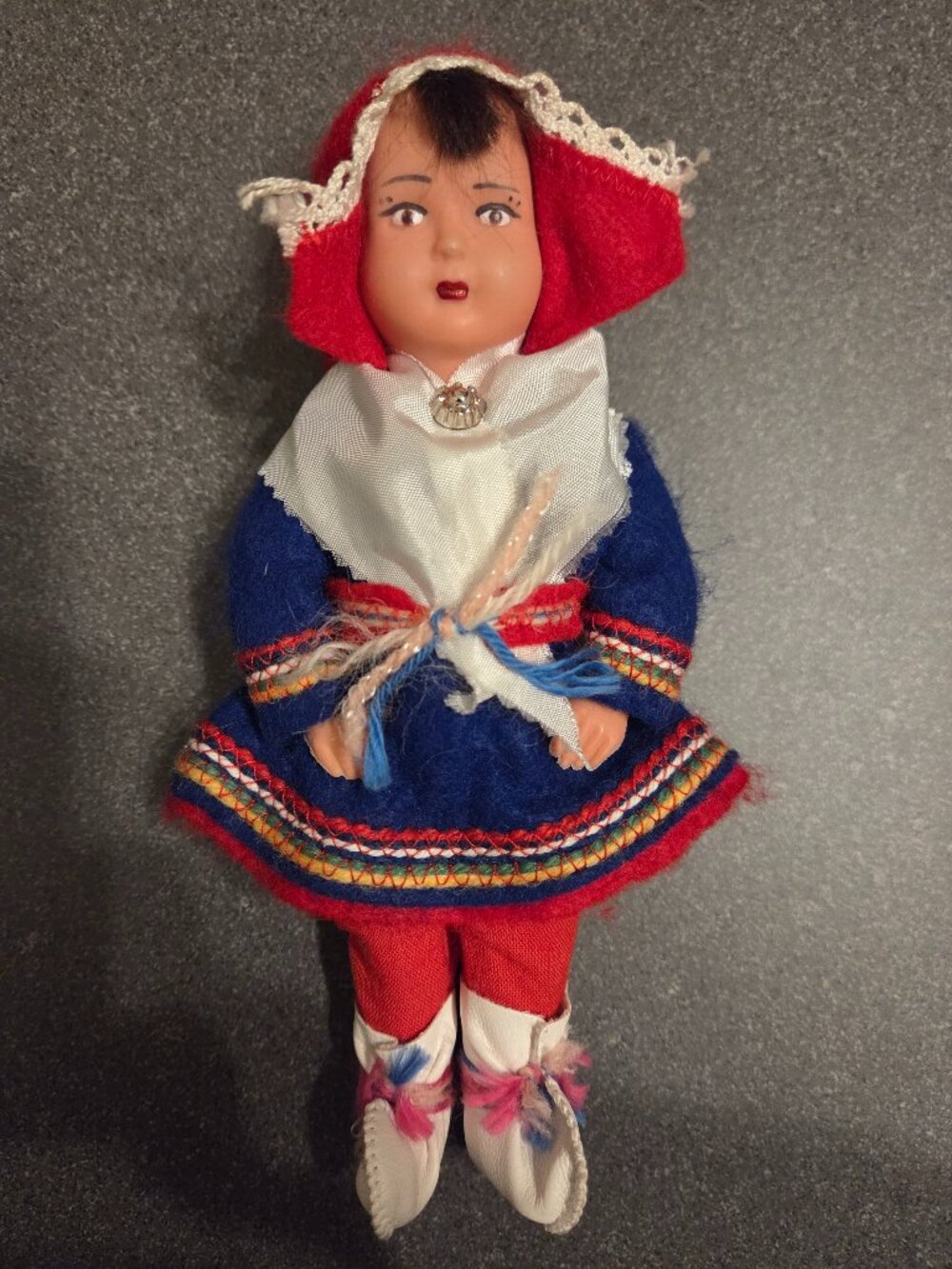 Vintage Scandinavian Sami doll 8"